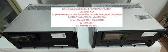 Eltek Flatpack2 110Vdc 8KW DC電源システム CIO20405.XXX Flatpack 110-125V/2000HE 241115.805 241119 を搭載したシステム805