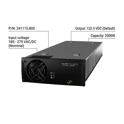 エルテック フラットパック2 110V 2000 HE 矯正モジュール P/N: 241115.805 ユーティリティサブステーションのための高効率の直流電源