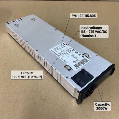 エルテック フラットパック2 110V 2000 HE 矯正モジュール P/N: 241115.805 ユーティリティサブステーションのための高効率の直流電源