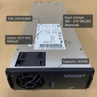 エルテック フラットパック2 110V 2000 HE 矯正モジュール P/N: 241115.805 ユーティリティサブステーションのための高効率の直流電源