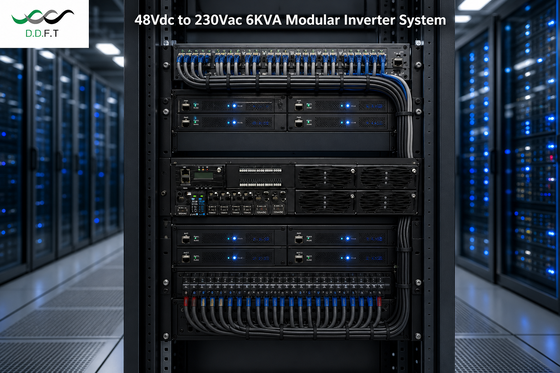 高信頼性 6KVA モジュラー インバーター システム - 通信用 48Vdc ～ 220Vac 純粋な正弦波