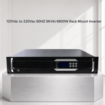 19インチ2Uラックインバーター 6KVA 4800W 純正弦波 125VDCから220VAC オフグリッドアプリケーション