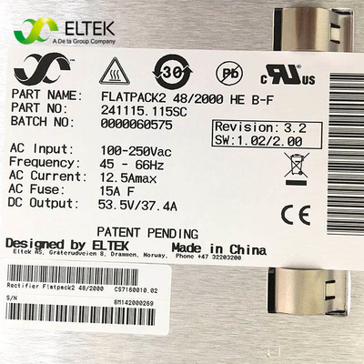 Eltek 241115.105 FP2 48/2000HE 48Vdc 2000W AC DCモジュール高いEffciency