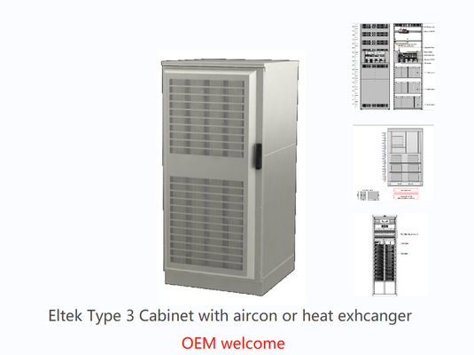 Eltekは3つの屋外の電気通信のキャビネットにAirconとの1.2m 1.5m 1.8mをタイプする