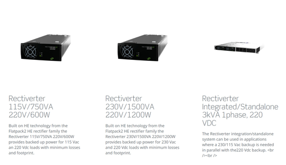 拡張可能なFlatpackのパワー系統Eltek Rectiverter 54KVA 220Vdc EN 60950-1