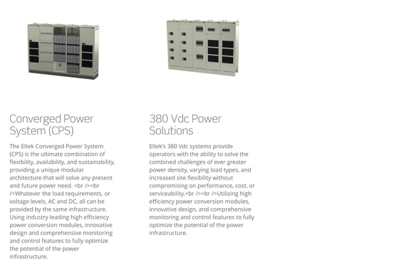 Eltek Flatpack2の電気通信はパワー系統DCDC 380/48 3000を彼女36KW 72KW