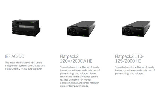 Eltek Flatpack2 IBBシステム 産業用DC電源システム 16kW DC出力 IP21保護 最大300ADC電流
