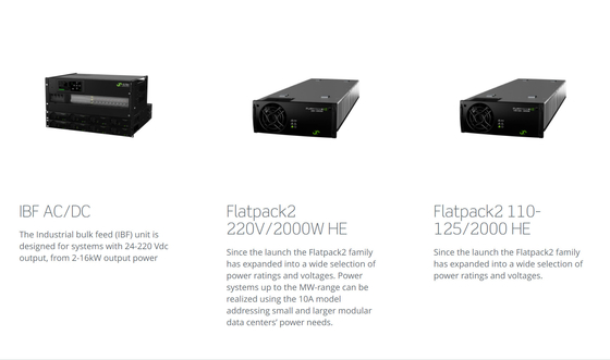 Smartpack2主幹制御器が付いているIP21 Eltek Flatpack2 IBBシステムSPD LLVD通り